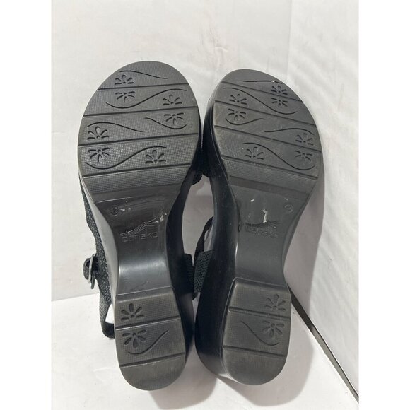 Dansko Sandals Womens Joanie Black Snake Print Leather Straps Size 42 us 11 - Picture 6 of 8